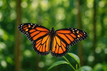 Fototapeta premium Stunning butterfly perched on a branch