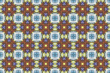 Seamless Luxury Wallpaper Decoration Tile Fashion Fabric Digital Graphic Art Shape Geometric Interior Perspective Template Visual Symmetric Textile Texture Design Cloth Background Endless Pattern.