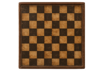 Checkerboard with alternating dark and light squares represents strategy, competition, and games, isolated on transparent background