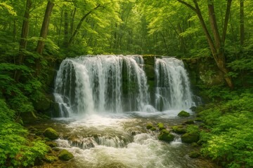 Obraz premium Stunning cascade of water