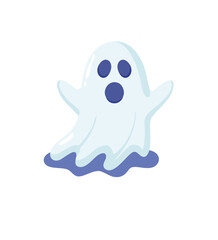 Cute cartoon ghost halloween spooky boo friendly