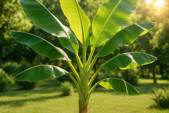 Unfruitful Banana Plant Before Harvest