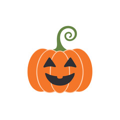 Happy halloween jack o lantern pumpkin cartoon illustration