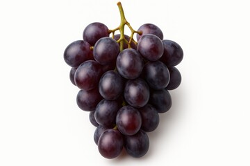Fototapeta premium Purple grape cluster isolated on a white background
