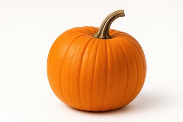 Obraz premium White background featuring an orange pumpkin