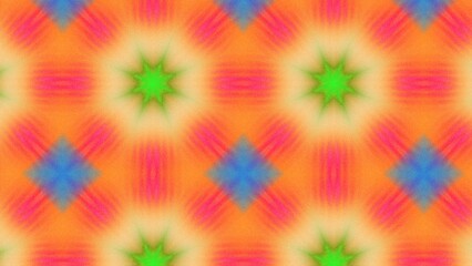 Abstract Radiant Burst with Soft Grain Texture, Symmetrical Glow Pattern in Psychedelic Style, Radiating Circular Abstract with Subtle Noise, Kaleidoscopic Starburst with Gradient Flow