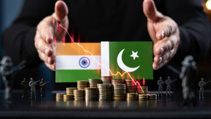 Economic Downturn India Pakistan Relations Depicts Financial Risk Amidst Geopolitical Tensions and Security Concerns