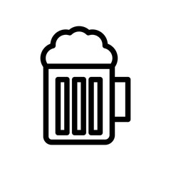 beer mug line icon