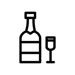 champagne line icon