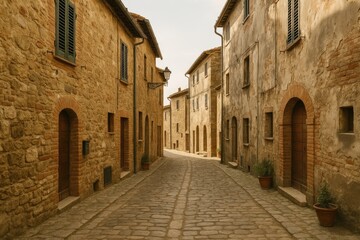Obraz premium Cozy Alleyway in a Tuscan Village