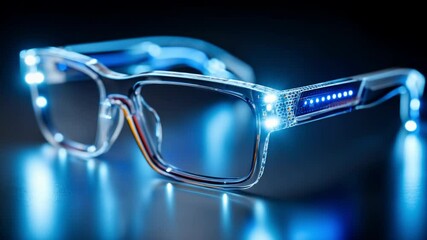 Brightly illuminated eyewear captures attention at a vibrant tech expo. Attendees marvel at the blend of style and function, highlighting cutting-edge innovation and creativity.