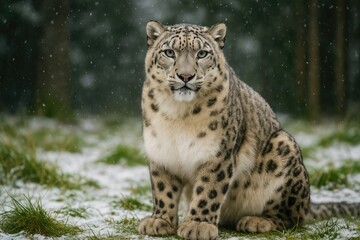 Elegant Snow Leopard (Panthera uncia): A Truly Majestic Creature