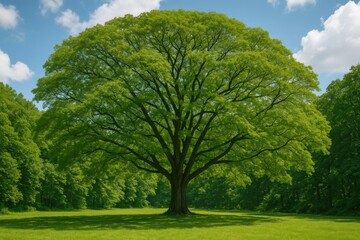 Fototapeta premium Vast canopy of lush trees under a sprawling sky