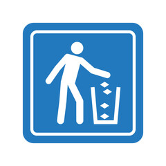 Place Trash In Bin Sign