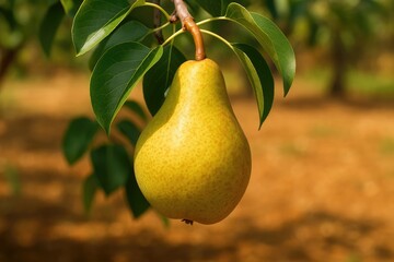 A pear buried underground