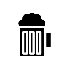 beer mug glyph icon