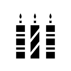 candles glyph icon