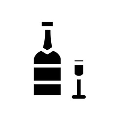 champagne glyph icon