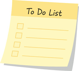 yellow note paper to do list