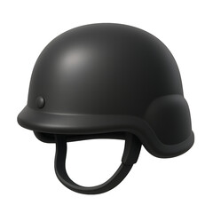 Fototapeta premium 3D Black Military Helmet Icon – Tactical Protection Gear