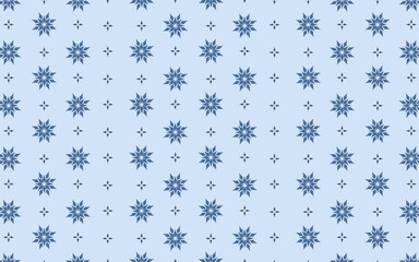 blue panoramic background with drawings and patterns of the holiday - Vector illustration