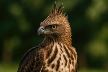 Elegant portrait of a stunning hawk eagle