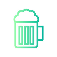 beer mug gradient icon