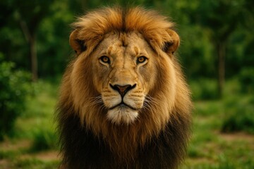 A majestic lion's portrait