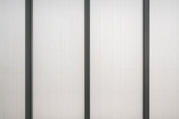 Fototapeta premium Interior design featuring polycarbonate panel with striped pattern and exposed metal bars from eye level