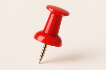 Close-up of a pushpin on a plain background