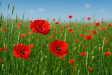 Obraz premium Rumors Surrounding Poppy in the Field