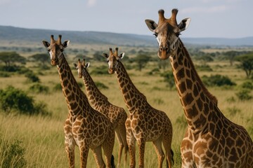 Obraz premium Wild Giraffes in Their Natural Habitat