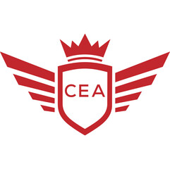 Royal Shield Logo with Wings and Crown &ndash;CEA Elite Security or Premium Brand Identity Design
