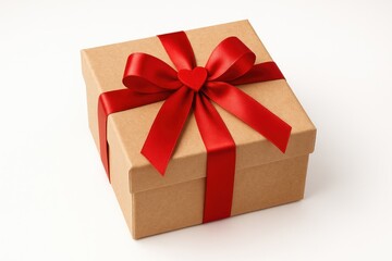 Obraz premium Empty gift box on a plain white background