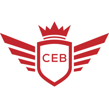 Royal Shield Logo with Wings and Crown &ndash;CEB Elite Security or Premium Brand Identity Design

