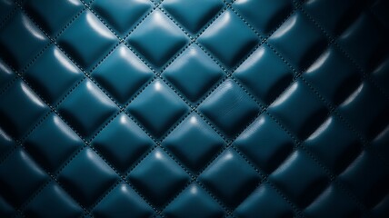 Teal quilted leather texture with diamond pattern image