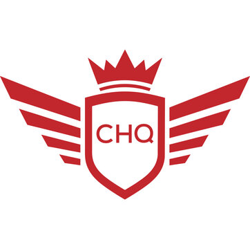 Royal Shield Logo with Wings and Crown &ndash;CHQ Elite Security or Premium Brand Identity Design
