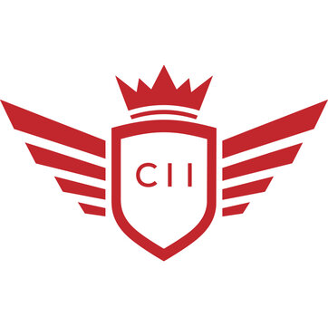 Royal Shield Logo with Wings and Crown &ndash;CII Elite Security or Premium Brand Identity Design
