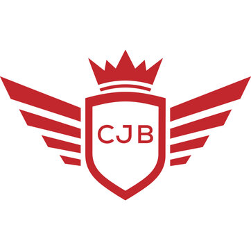 Royal Shield Logo with Wings and Crown &ndash; CJB Elite Security or Premium Brand Identity Design. CJB Letter Logo.
