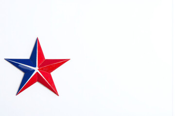 Obraz premium red white and blue star border on a white background1