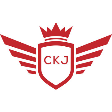 Royal Shield Logo with Wings and Crown &ndash;CKJ Elite Security or Premium Brand Identity Design
