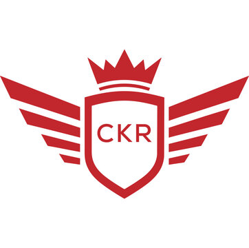 Royal Shield Logo with Wings and Crown &ndash;CKR Elite Security or Premium Brand Identity Design
