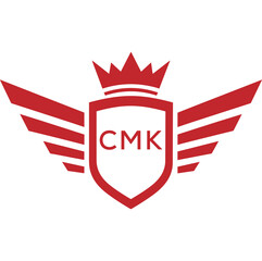 Royal Shield Logo with Wings and Crown &ndash;CMK Elite Security or Premium Brand Identity Design
