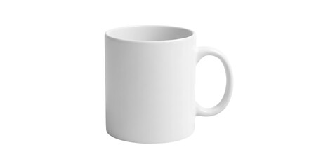 White mug mockup for design presentation isolated PNG with Transparent Background