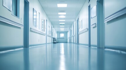 Obraz premium Empty hospital corridor