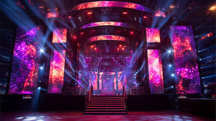Stage Entrance with LED Screens - WWE Evolution Event Backdrop