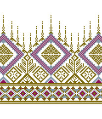 Illustration for Detailed Textile Print Vector