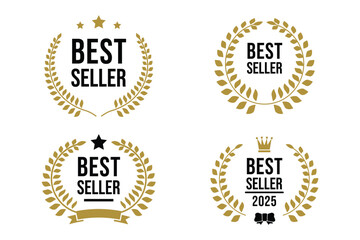 best seller with laurels vector graphic resource for product