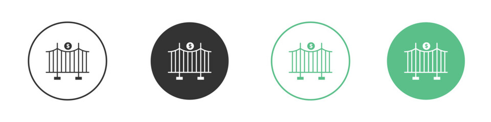 Bridging loan icon Vector simple flat graphic illustration.