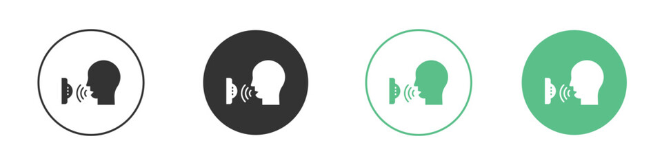 Voice control icon Vector simple flat graphic illustration.